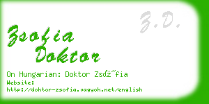 zsofia doktor business card